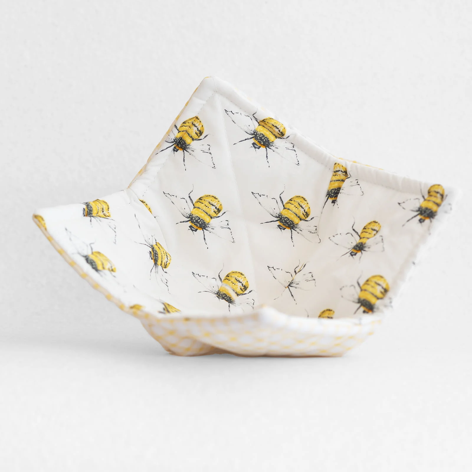 hand made bumble bee cloth container