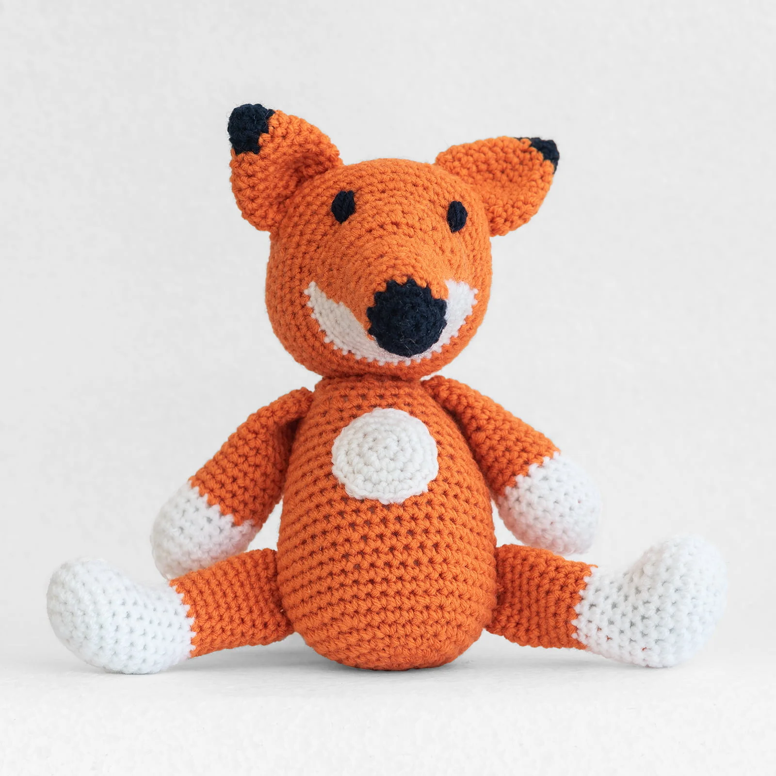 hand crochet fox soft toy