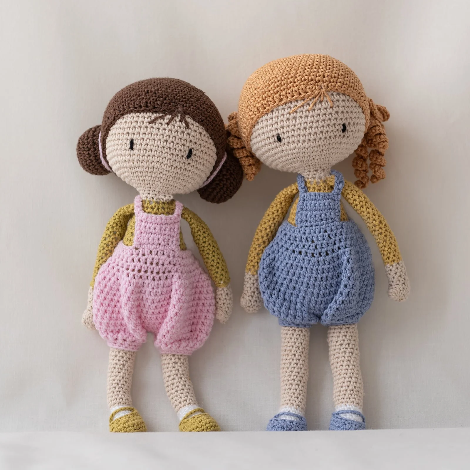 hand crochet dolls twins