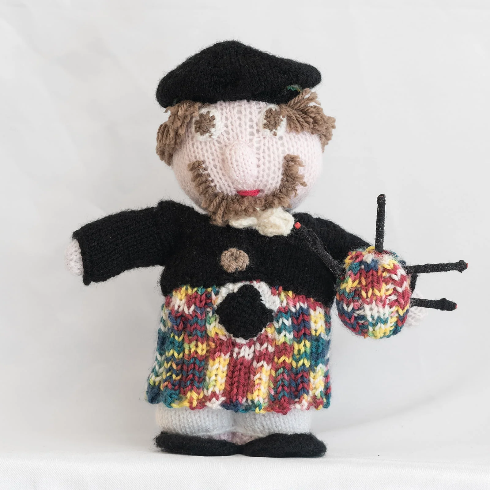 hand knitted piper toy