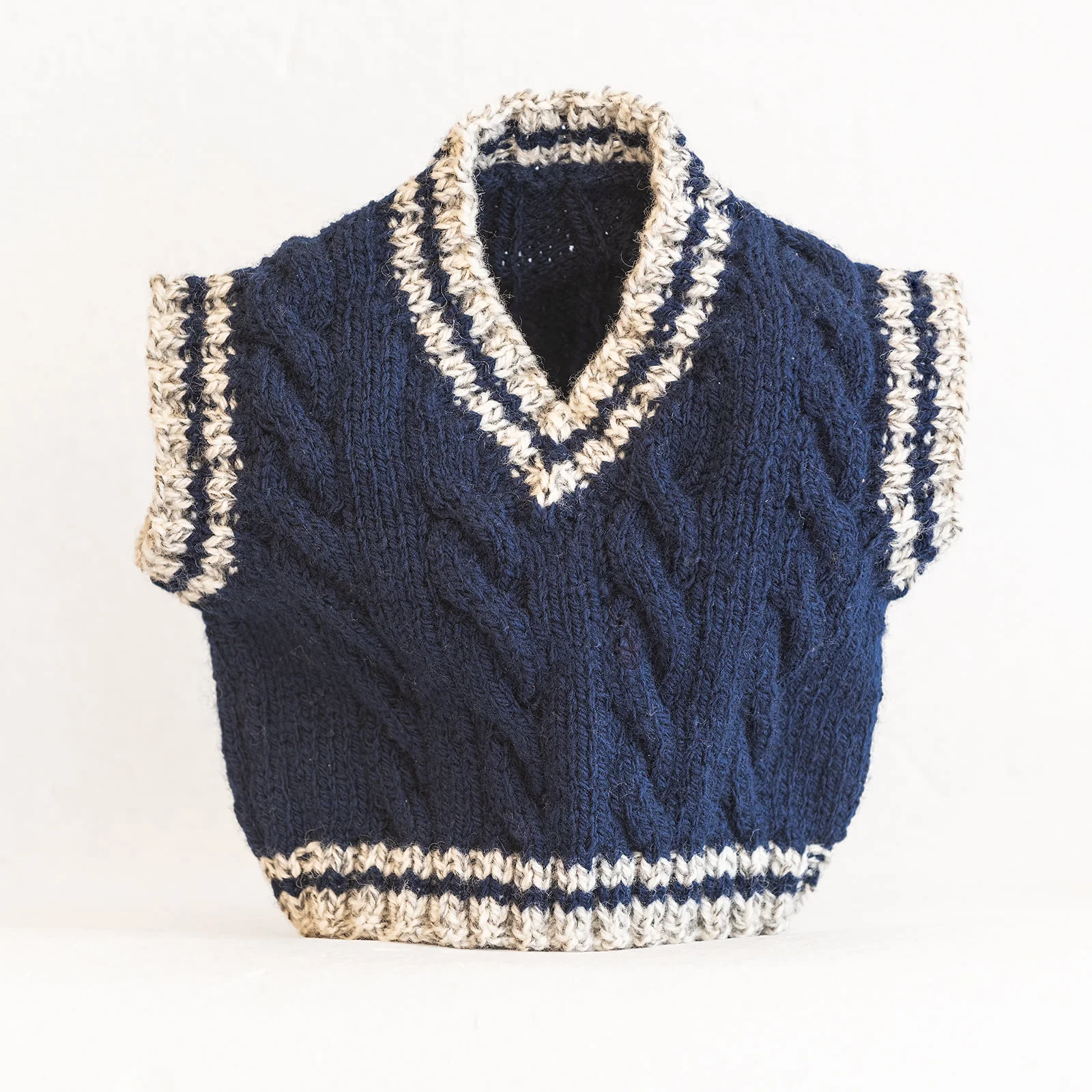 hand knitted wool tank top kids