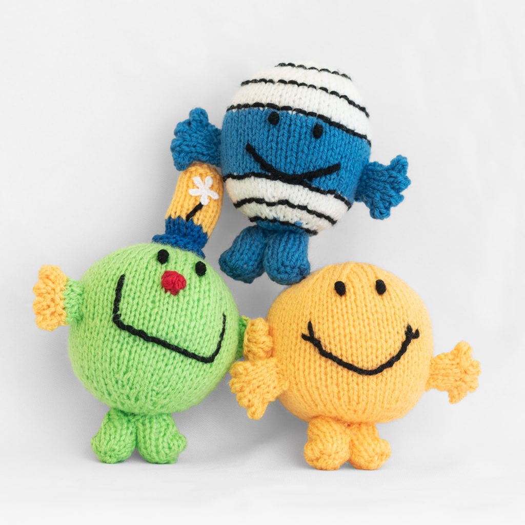 hand knitted mr men collection toys