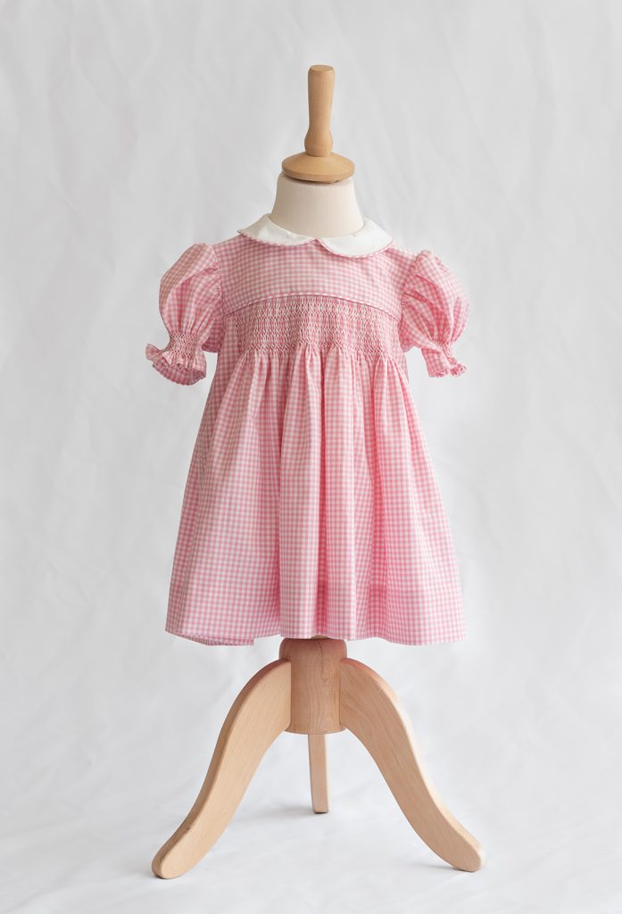 hand made smocked pink dress