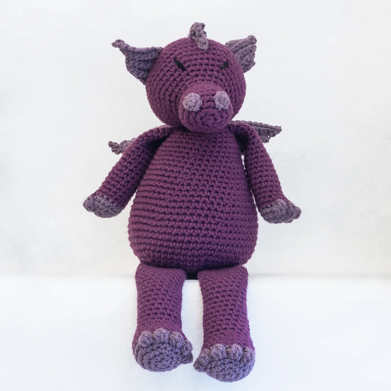 dragon purple crochet soft toy